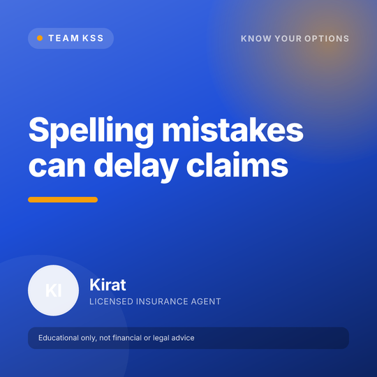 Spelling mistakes can delay claims – Kirat